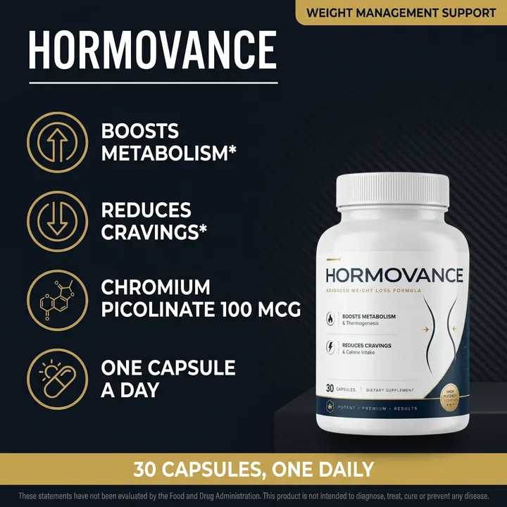 Hormovance weight management support: metabolism, cravings, chromium picolinate 100 mcg