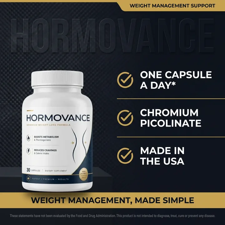 Hormovance: one capsule a day, chromium picolinate, made in the USA